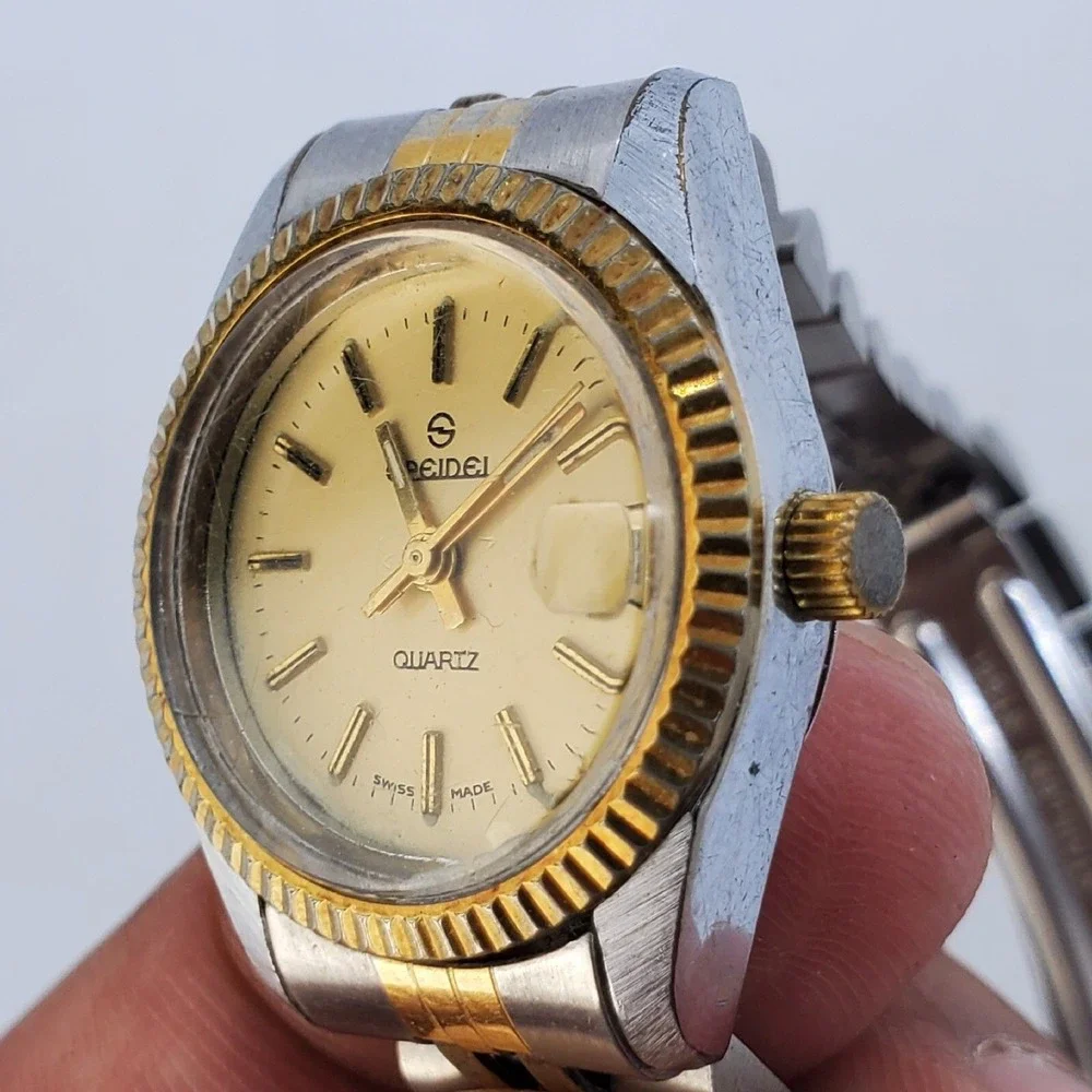 VTG Speidel 25MM Women's Watch Presidential Date Swiss Made 6